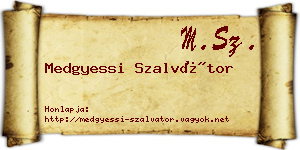 Medgyessi Szalvátor névjegykártya